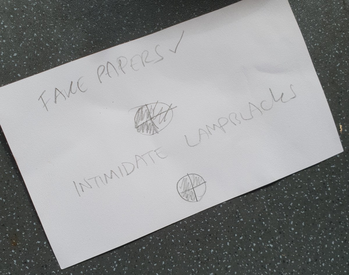 "Fake Papers" and "Intimidate Lampblacks" countdown clocks