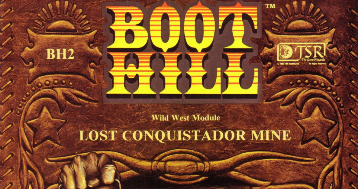 Cover image of Boot Hill RPG module "Lost Conquistador Mine"